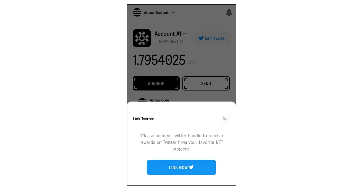 Link your Martian wallet with Twitter